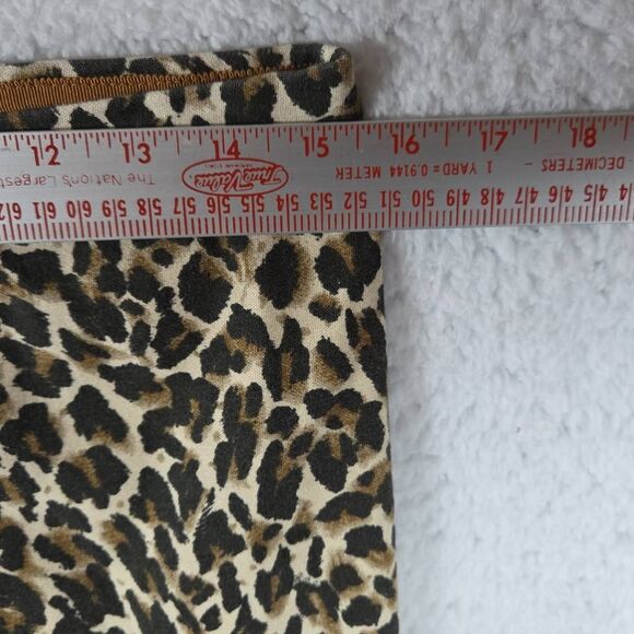 J. Crew Women's Leopard Print Career Pencil Midi Skirt Black Tan Size 4 - Picture 2 of 6